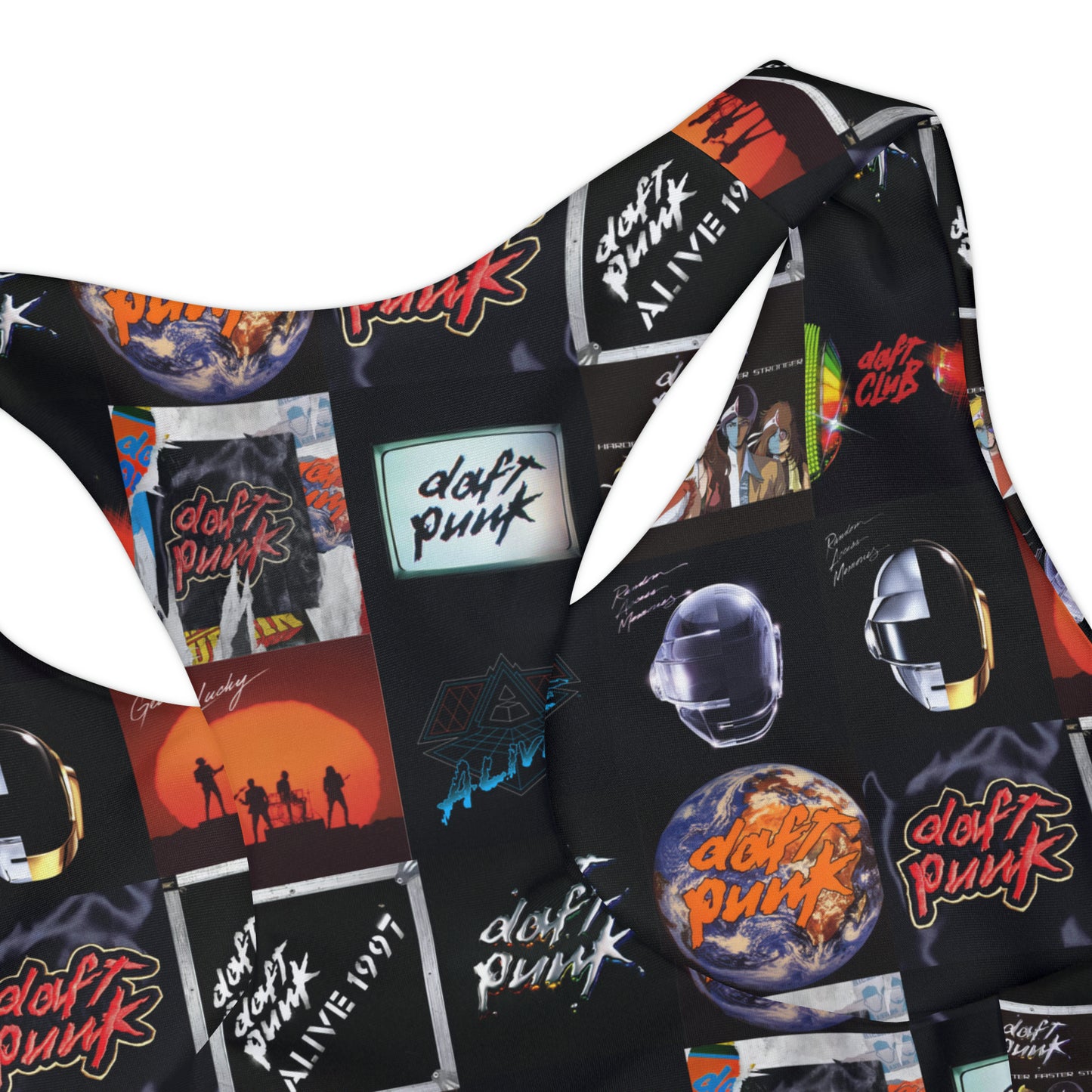 Daft Punk Album Cover Art Collage Girls Two Piece Swimsuit