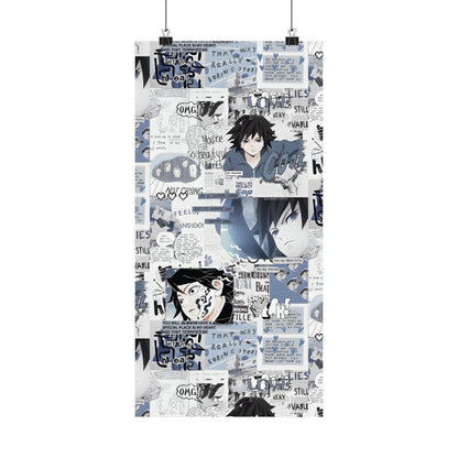 Demon Slayer Giyu Aesthetic Collage Matte Vertical Poster