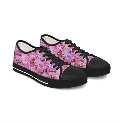 Ariana Grande Purple Vibes Collage Women's Low Top Sneakers