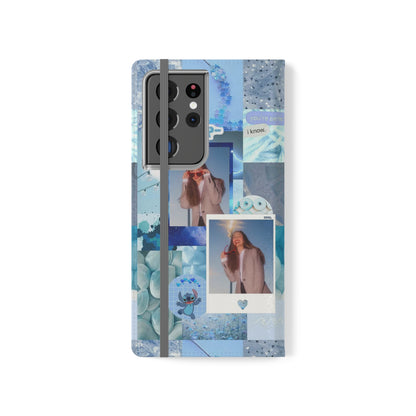 Olivia Rodrigo Light Blue Aesthetic Collage Phone Flip Case