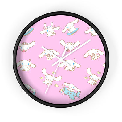 Cinnamoroll Playing Around Pattern Wall Clock