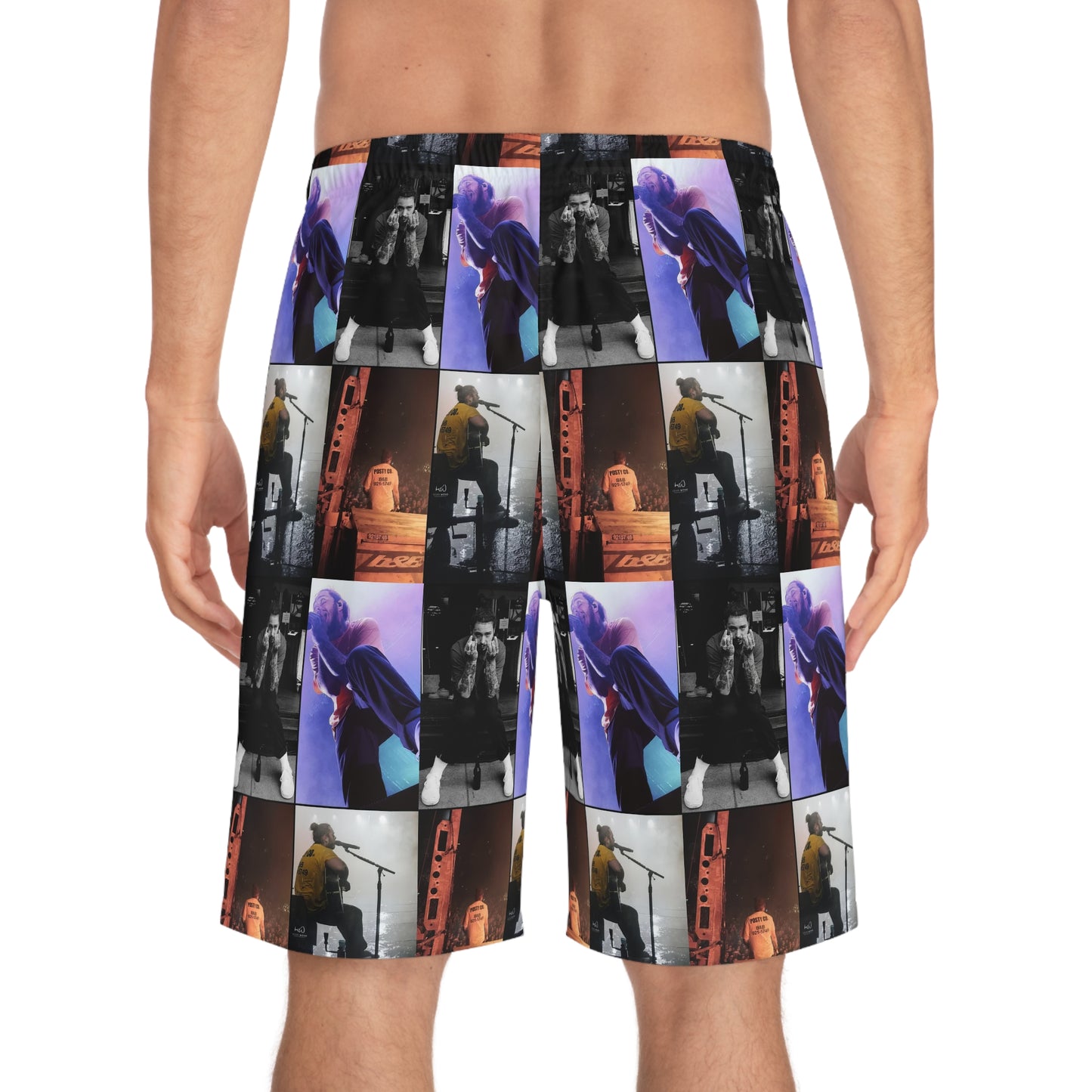 Post Malone On Tour Collage Men's Board Shorts