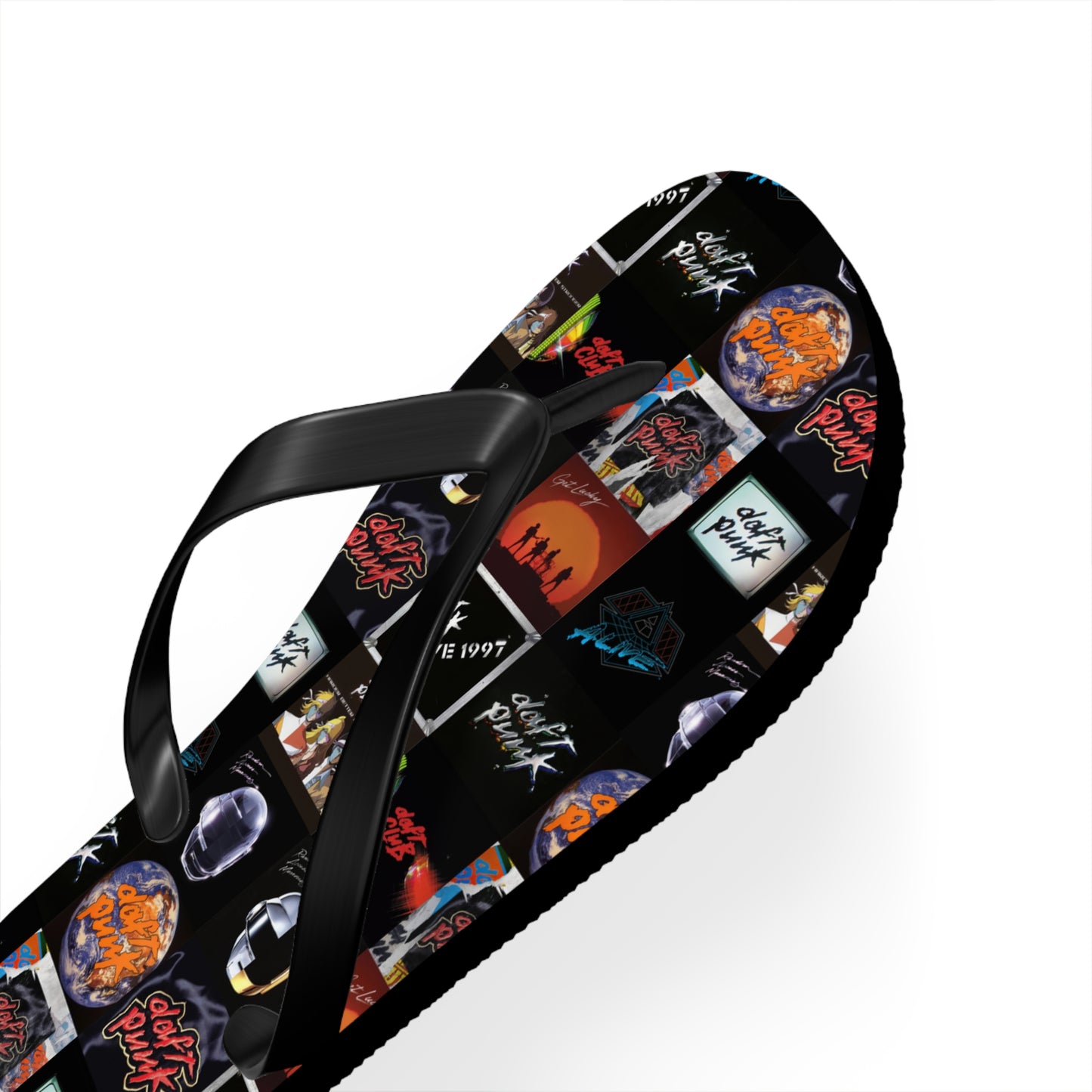 Daft Punk Album Cover Art Collage Flip Flops