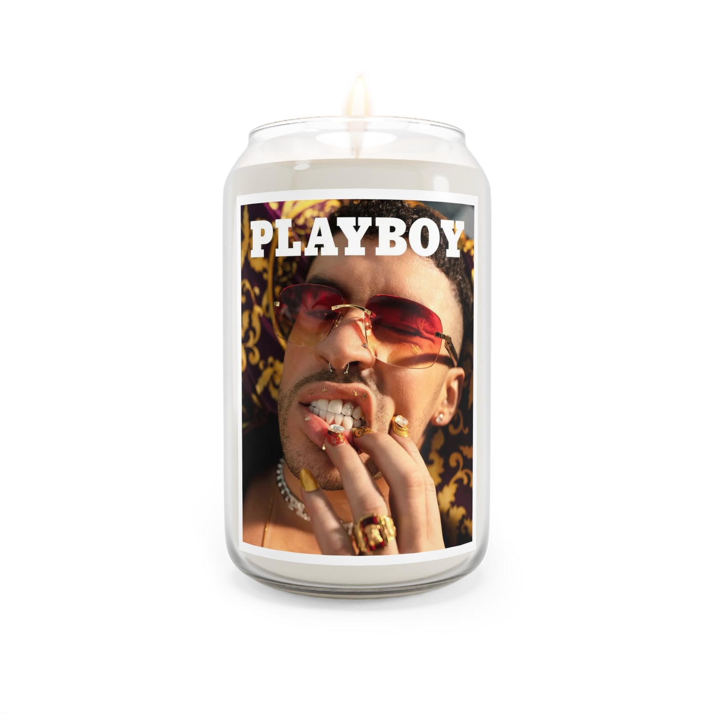 Bad Bunny Playboy Cover Tall Scented Candle