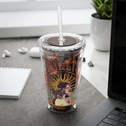 Lana Del Rey Vintage Artwork Sunsplash Tumbler with Straw