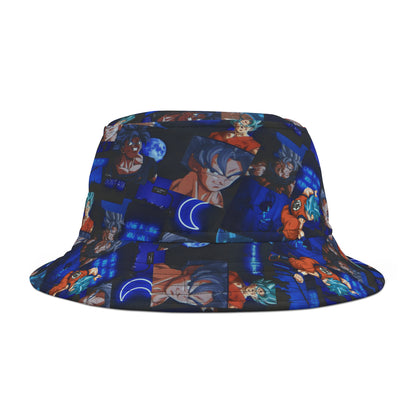 Dragon Ball Z Saiyan Moonlight Collage Bucket Hat