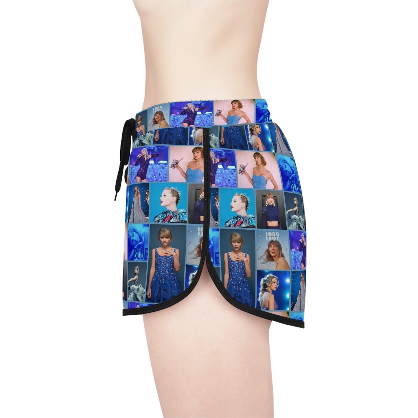 Taylor Swift Blue Aesthetic Collage Women's Relaxed Shorts