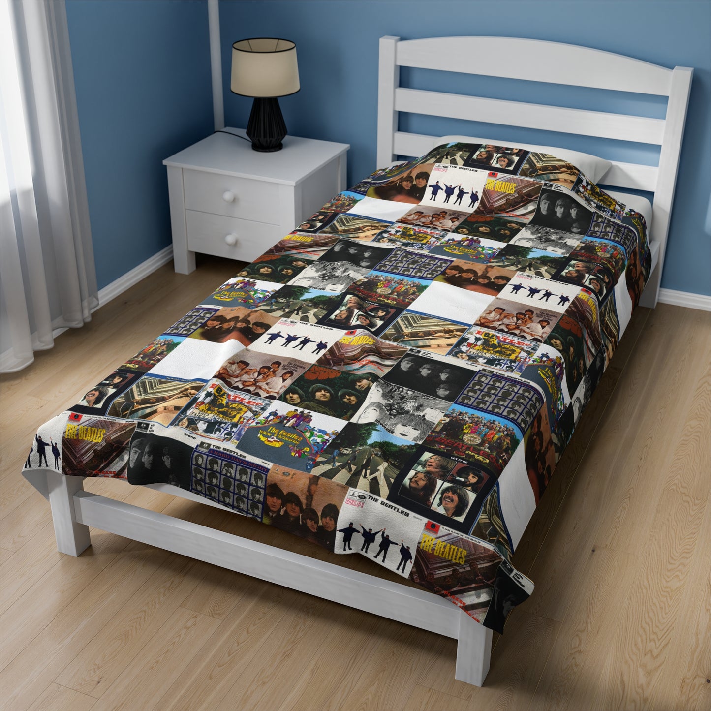 The Beatles Album Cover Collage Velveteen Plush Blanket