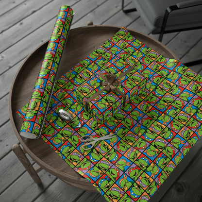 TMNT Turtle Toon Montage Gift Wrapping Paper