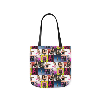 Miley Cyrus Album Cover Collage Polyester Canvas Tote Bag