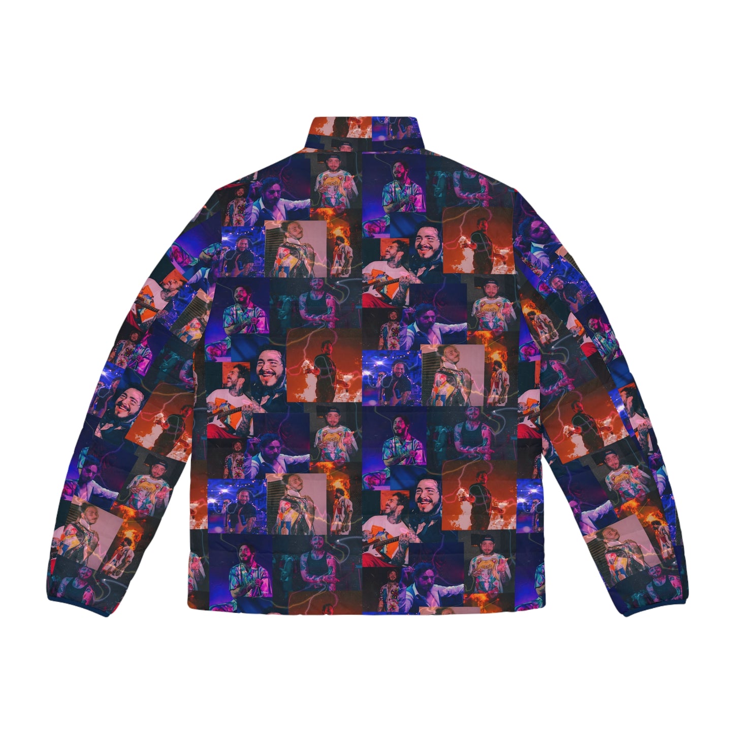 Post Malone Lightning Photo Collage Men's Puffer Jacket