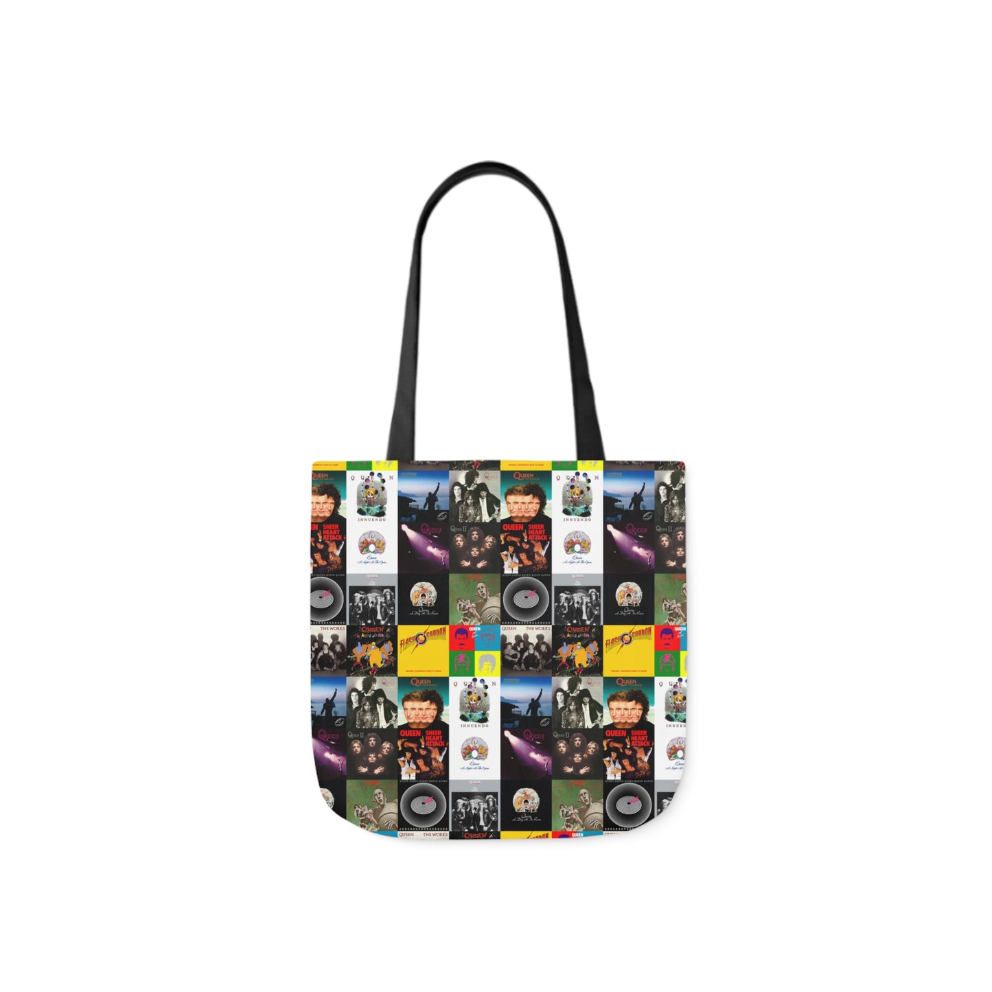 Queen Album Cover Collage Polyester Canvas Tote Bag