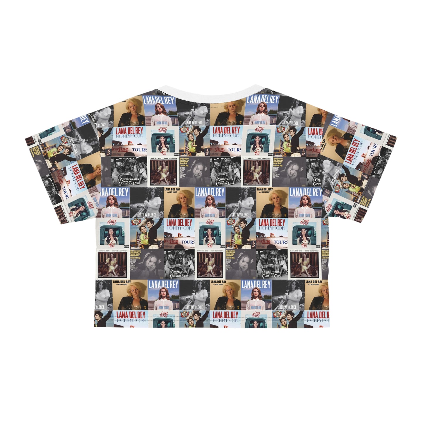 Lana Del Rey Album Cover Collage Crop Tee