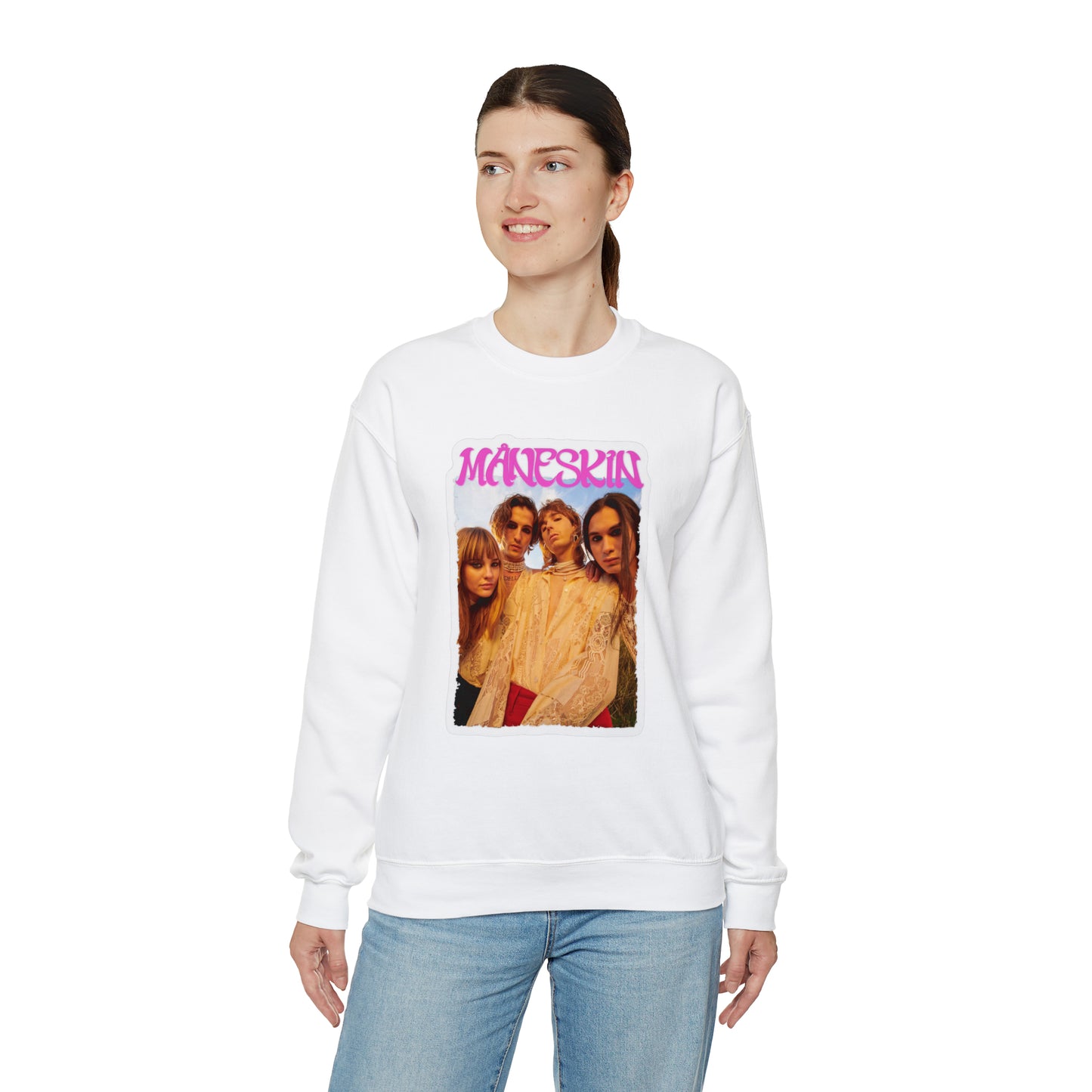 Måneskin Group Photo Unisex Heavy Blend Crewneck Sweatshirt