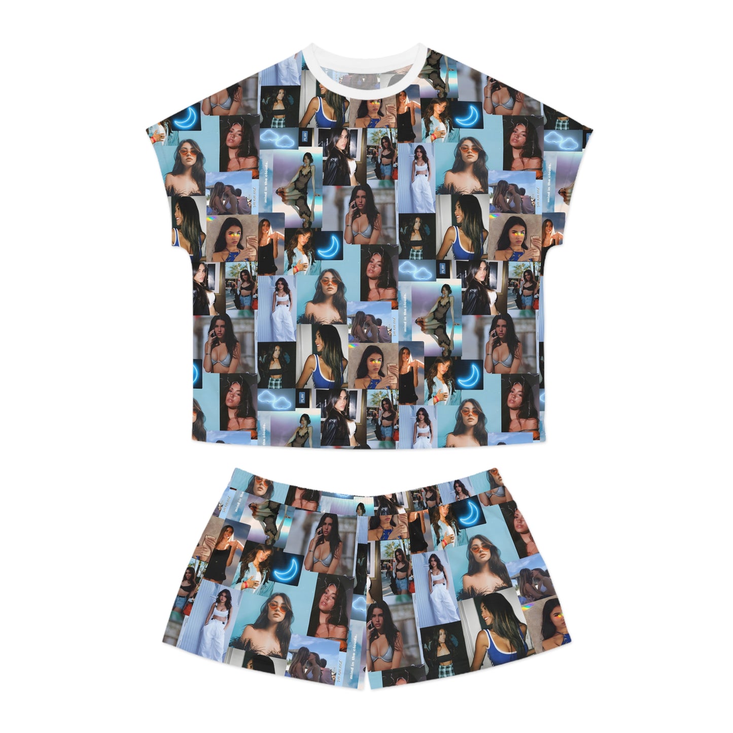 Madison Beer Mind In The Clouds Collage Women's Short Pajama Set