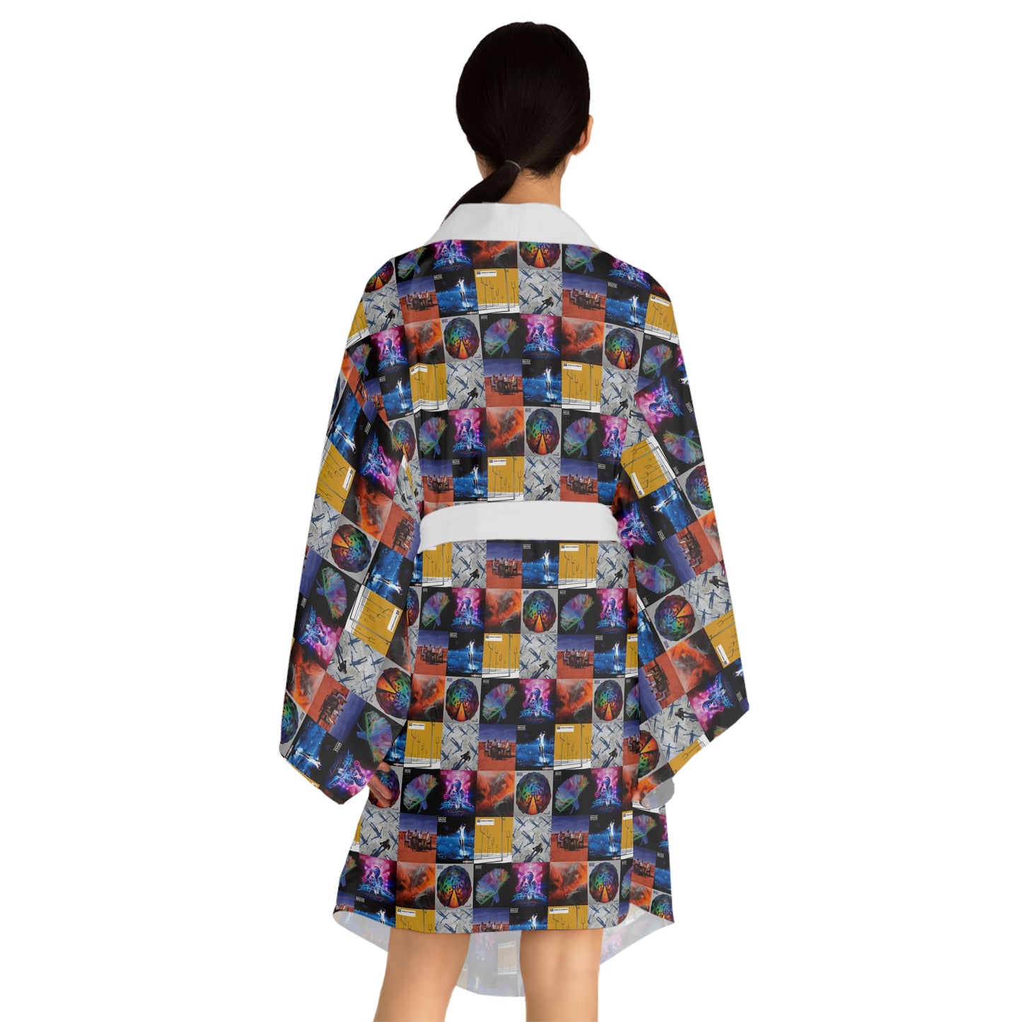 Muse Album Cover Collage Long Sleeve Kimono Robe