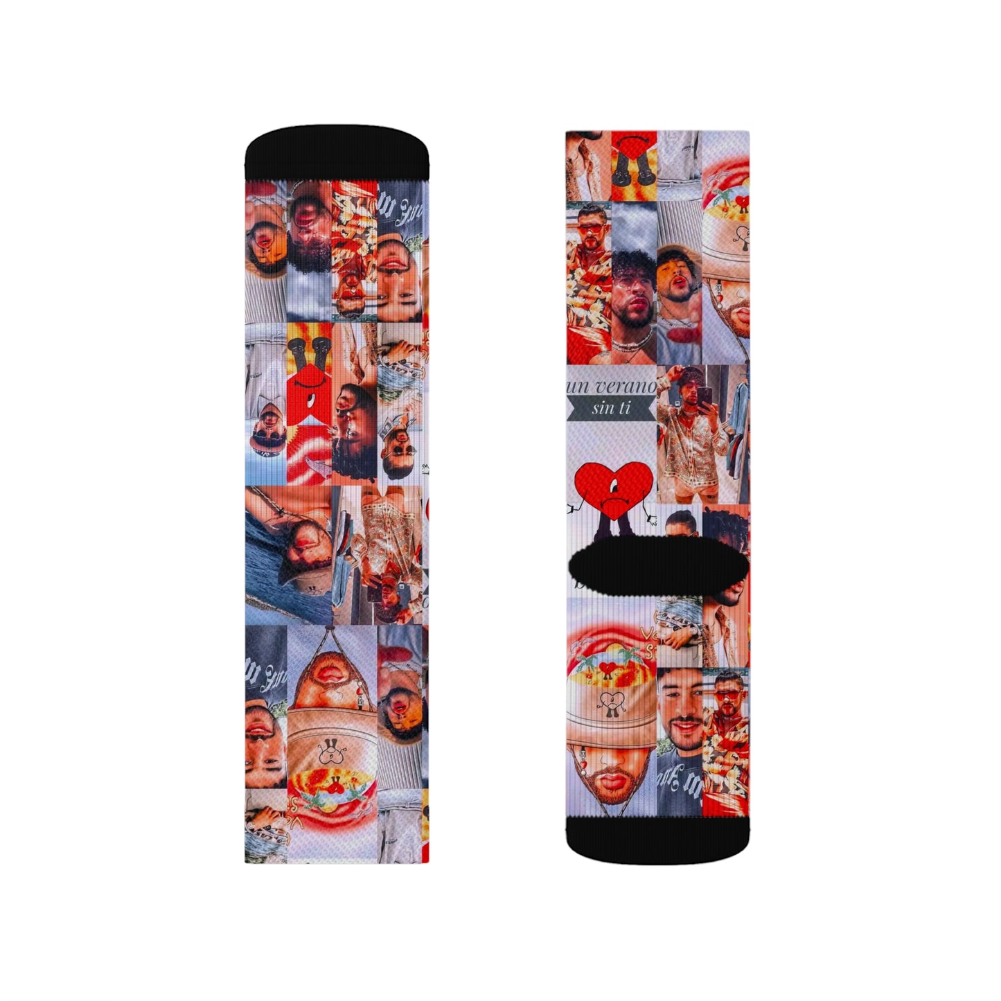 Bad Bunny Un Verano Sin Ti Photo Collage Tube Socks