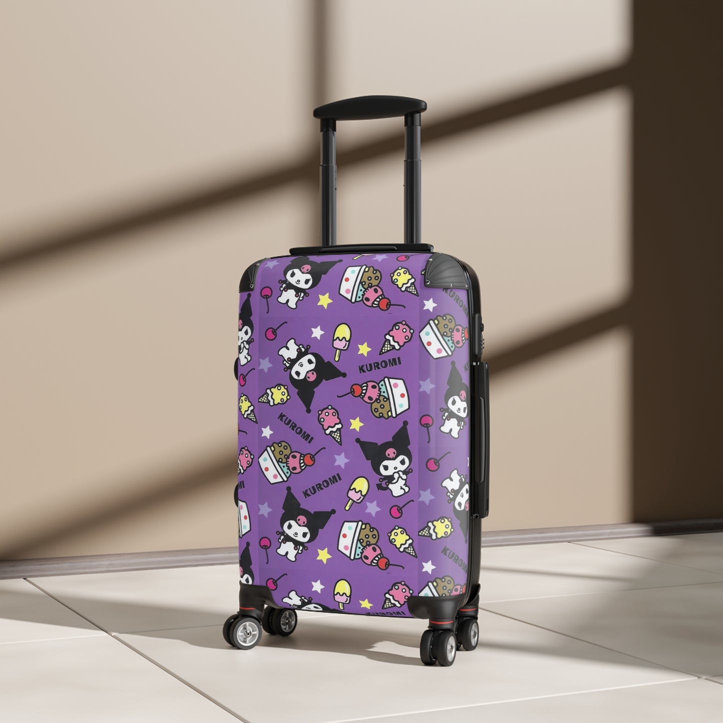 Kuromi Ice Cream Sundae Pattern Suitcase