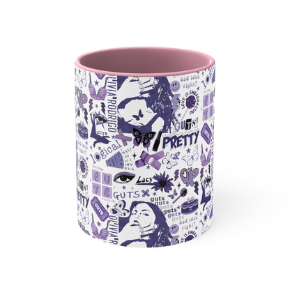 Olivia Rodrigo Guts Tour Collage Accent Coffee Mug, 11oz