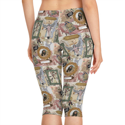 Lana Del Rey Victorian Collage Women's Capri Leggings