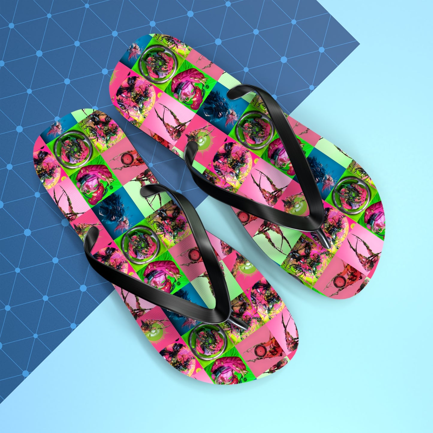 Lady Gaga Dawn of Chromatica Mosaic Flip Flops