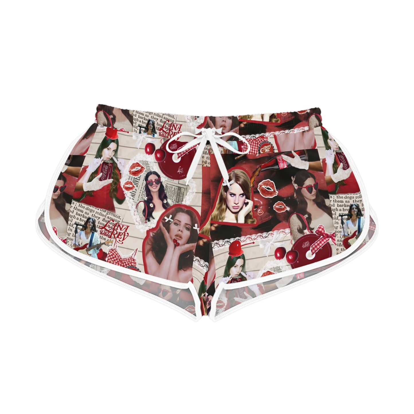 Lana Del Rey Cherry Coke Collage Women's Relaxed Shorts