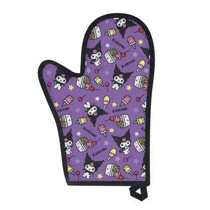 Kuromi Ice Cream Sundae Pattern Oven Glove