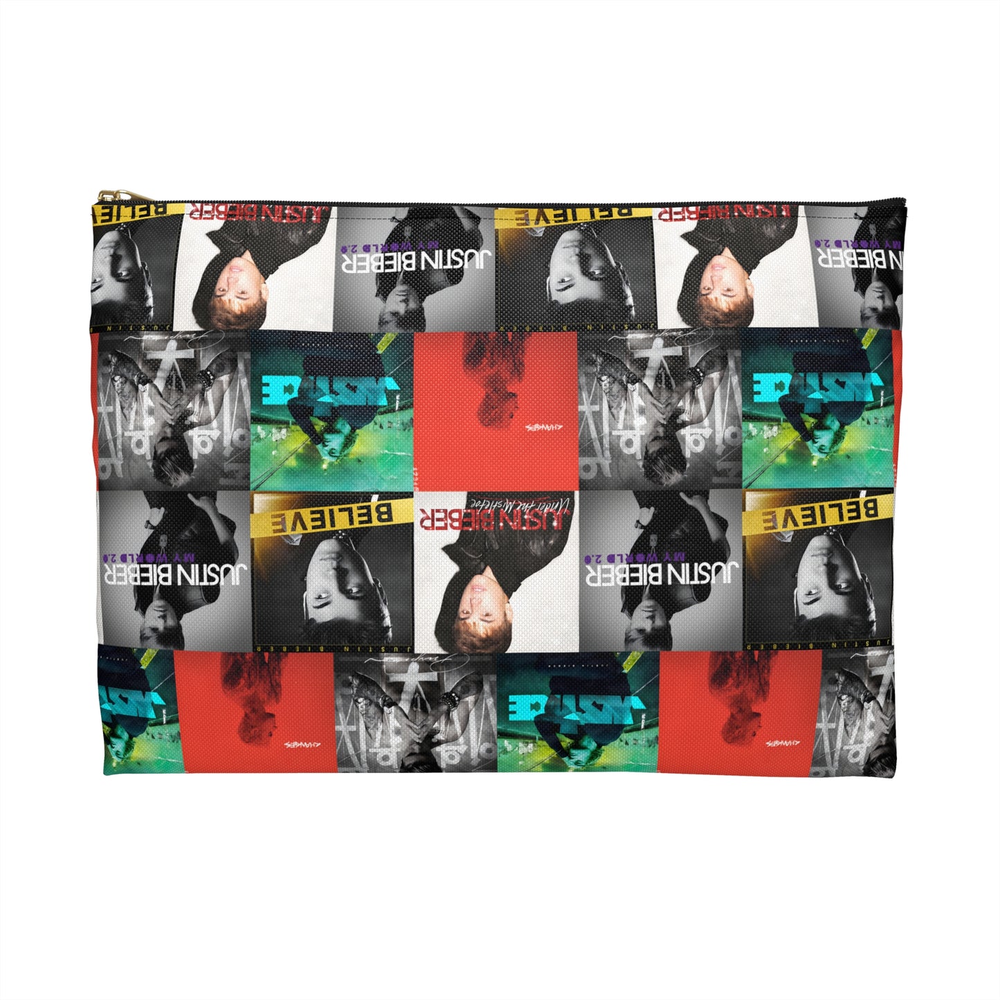 Justin Bieber Album Cover Collage Accesory Pouch