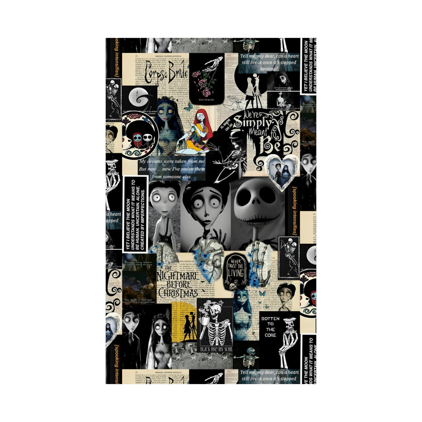 The Nightmare Before Christmas Rotten To The Core Collage Matte Vertical Poster