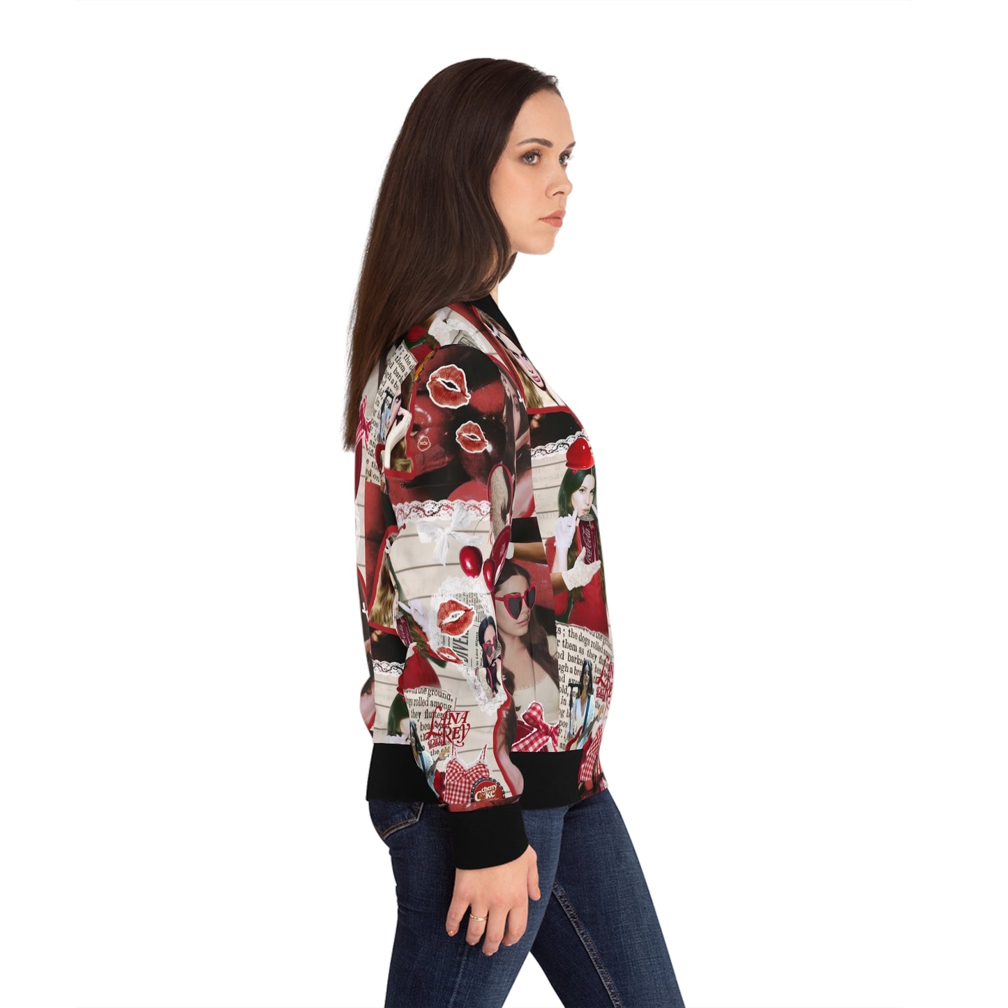 Lana Del Rey Cherry Coke Collage Women's Bomber Jacket