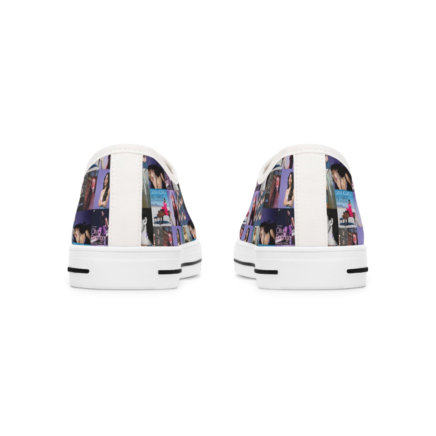 Olivia Rodrigo Album Cover Art Collage Women's Low Top Sneakers