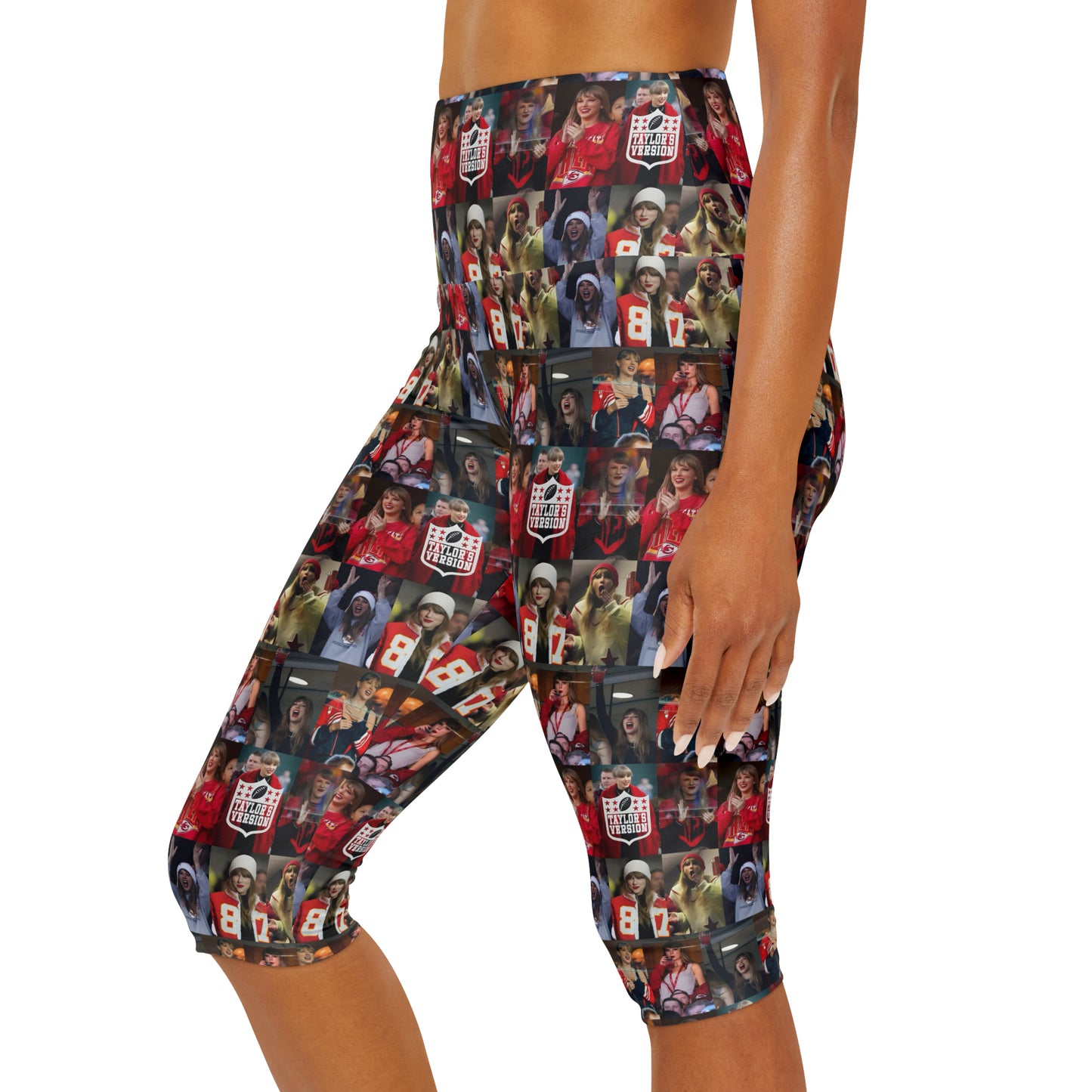 Taylor Swift Chiefs Fan Taylor's Version Yoga Capri Leggings