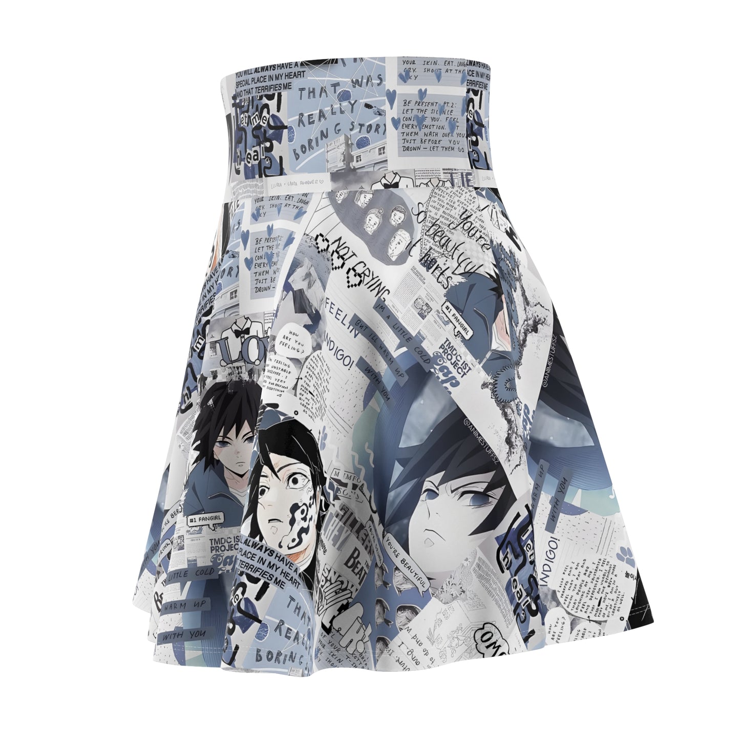 Demon Slayer Giyu Aesthetic Collage Women's Skater Skirt