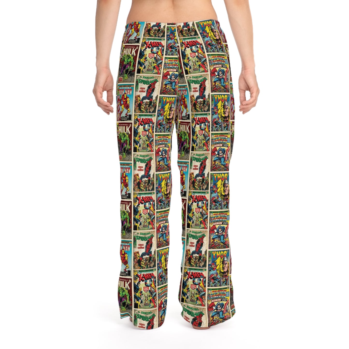 Marvel Comic Book Cover Collage Women's Pajama Pants