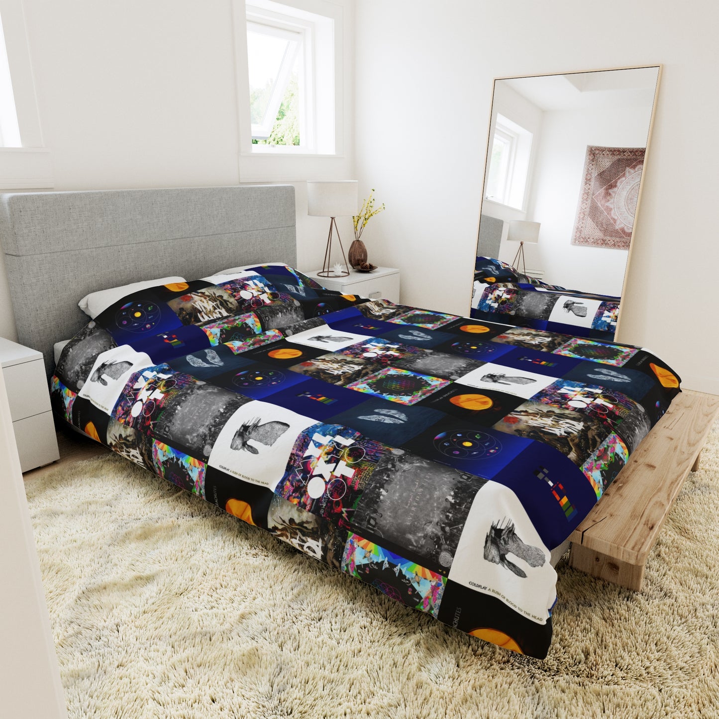 Colplay Album Cover Collage Duvet Cover