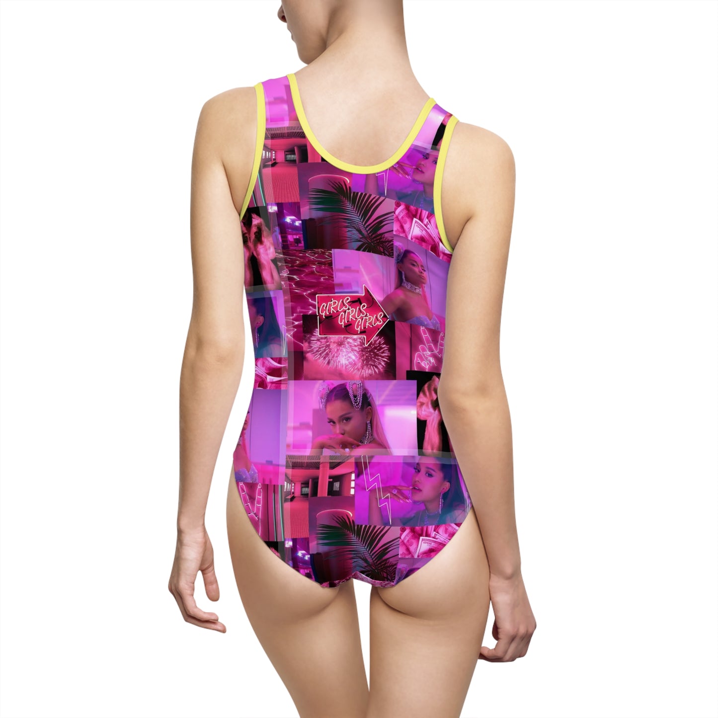 Ariana Grande 7 Rings Collage Women's Classic One-Piece Swimsuit