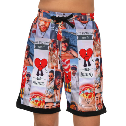 Bad Bunny Un Verano Sin Ti Photo Collage Basketball Rib Shorts