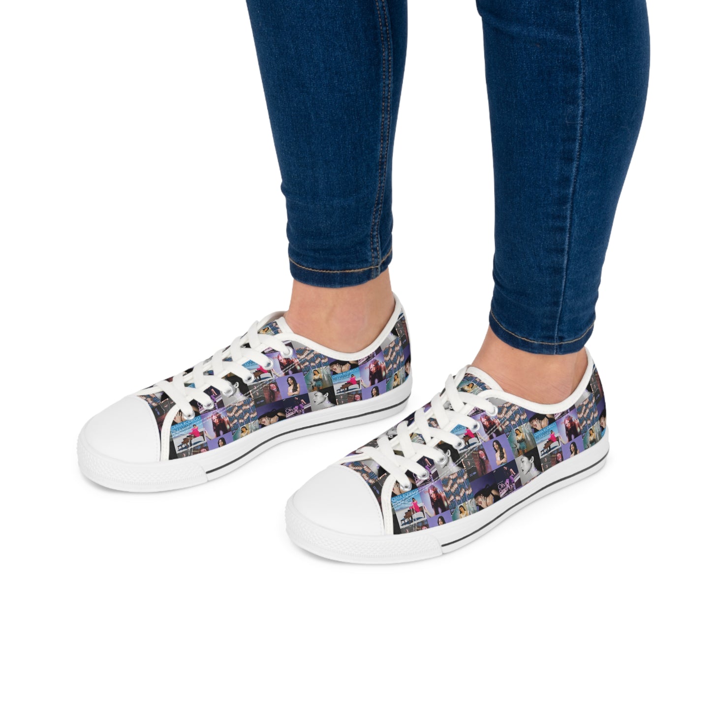 Olivia Rodrigo Album Cover Art Collage Women's Low Top Sneakers