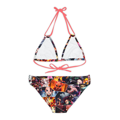 Demon Slayer Reflections Collage Strappy Bikini Set