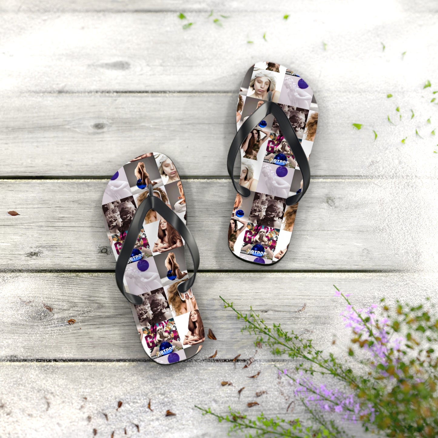 Lady Gaga ARTPOP Mosaic Flip Flops