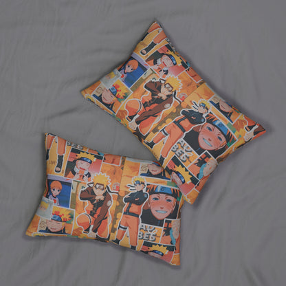 Naruto Uzumaki Sunflower Blaze Collage Spun Polyester Lumbar Pillow