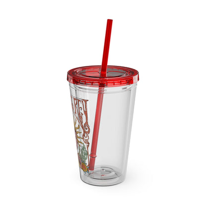 Lana Del Rey Vintage Artwork Sunsplash Tumbler with Straw