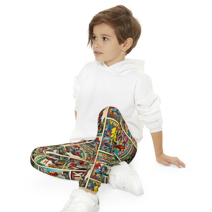 Marvel Comic Book Cover Collage Youth Leggings