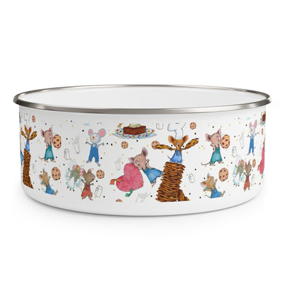 If You Give A Mouse A Cookie Collage Enamel Bowl