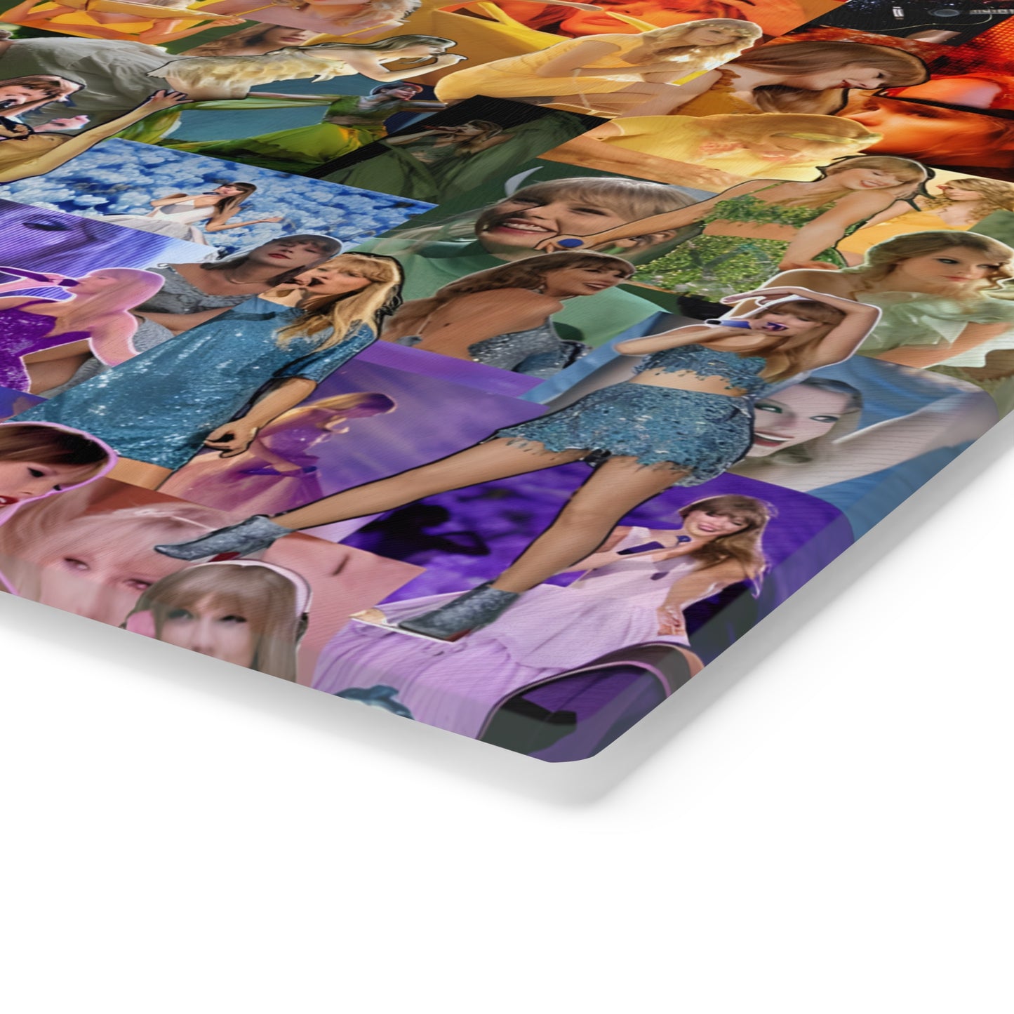 Taylor Swift Rainbow Photo Collage Cutting Board