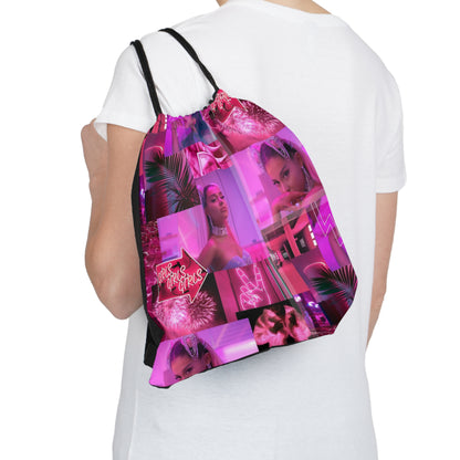 Ariana Grande 7 Rings Collage Outdoor Drawstring Bag