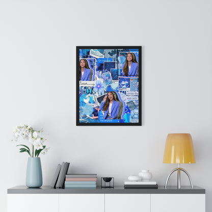 Olivia Rodrigo Blue Aesthetic Collage Framed Print