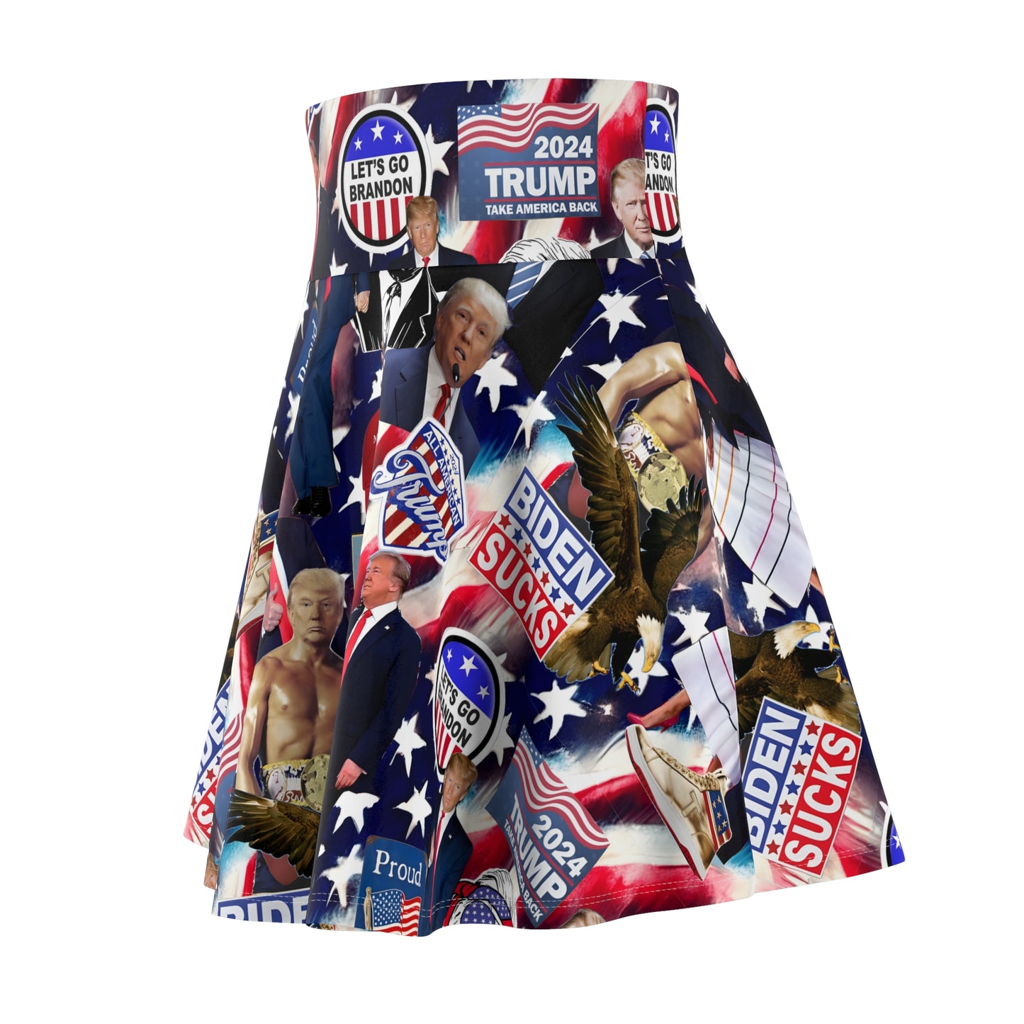 Donald Trump 2024 MAGA Montage Women's Skater Skirt