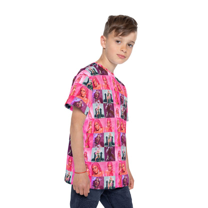 Doja Cat Hot Pink Mosaic Kids Sports Jersey