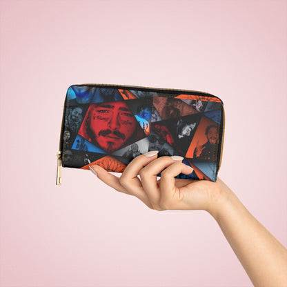 Post Malone Crystal Portaits Collage Zipper Wallet